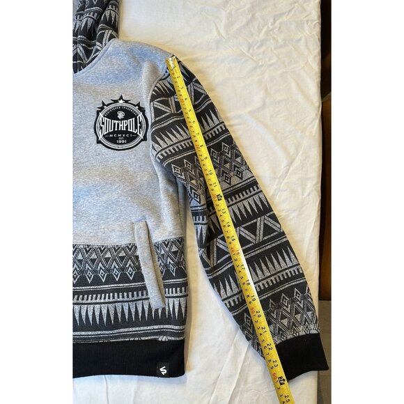 Southpole Y2K Men's Gray Full Zip Hoodie Size M Graphic Print Vintage - Picture 9 of 10